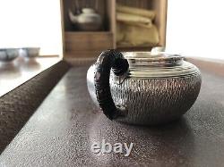 Ozeki Sei Meiji Era Fine Sterling Silver Tea Set. Japanese Antique. Very Rare