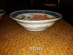 Pair Fine Antique Japanese Porcelain Dishes Signed