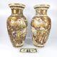 Pair Of Large Finely Painted Japanese Satsuma Vases