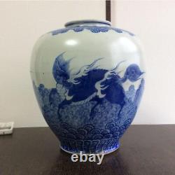 QILIN Pattern Old IMARI Vase 14.1 in 19TH CENTURY Japanese Antique EDO Fine Art
