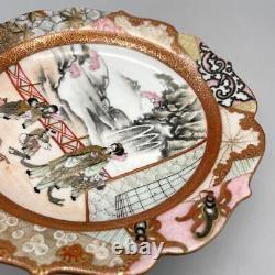 QUEEN LADY Old KUTANI Plate 7.2 in Signed Japanese Antique MEIJI Era Fine Art