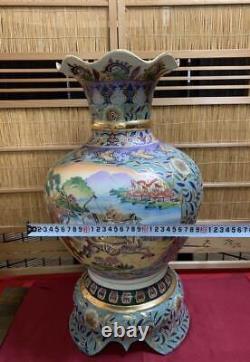 SAMURAI BOWMAN CAVALRY Old SATSUMA Large Vase Japanese Antique MEIJI Fine Art