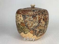 Satsuma Fine Tea ware Antique Covered Dish Japan Meiji Late 19th Century 3.5