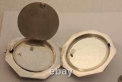 VINTAGE Sterling Silver 950 Fine COMPACT JAPANESE Hand Chased Bamboo NICE