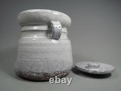 Very Fine Japan Japanese Studio Pottery Signed Tea canister in Original Box