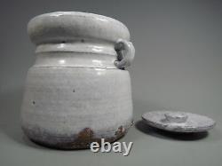 Very Fine Japan Japanese Studio Pottery Signed Tea canister in Original Box