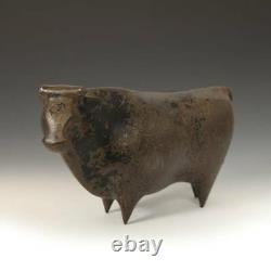 Vintage Japanese Cast Iron Sculpture Cow Decorative Fine Art Japan 20th C