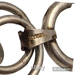 Vintage K Uyeda Japanese Sterling Silver Charm Bracelet with 2 Uyeda Charm RARE