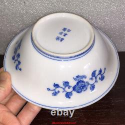 4 Rare Fine Japonais Meiji Seto Kato Shubei Blue Et White Porcelaine Bowl Chawan