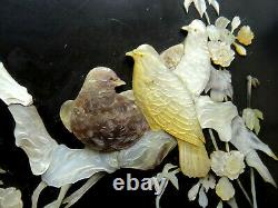 Antike Japanische Tafel / Très Belle Antiquité Pigeon Japonais Shibayama Meiji 19e