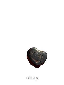 Antique Japonais C19ème Perle De Corail Noir Naturel Fine Qualité Meiji Période Ojime
