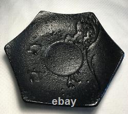 Antique Japonais Nambu Assiette De Bronze Fonte Fine 5 8.6 Oz Estampé
