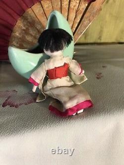Antique Mini Japonais Ichimatsu Poupée Fine Silk Kimono