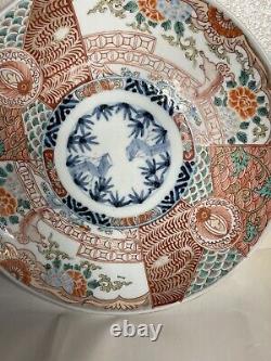 Assiette De Porcelaine De Fine Imari Japonaise Ancienne 11