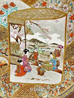 Assiette Japonaise Meiji Satsuma Avec De Belles Décorations, Signée