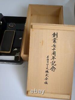 Belle laque raden Japon Suzuri-bako /nacre/ depuis 1966.