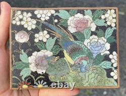 Boîte cloisonnée fine du XIXe siècle de l'époque Meiji japonaise, dynastie Ming chinoise