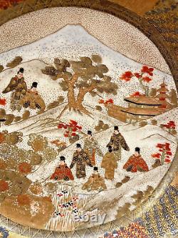 Bon Bol Japonais Meiji Satsuma Avec Des Décorations Samouraï Et Florales, Signé