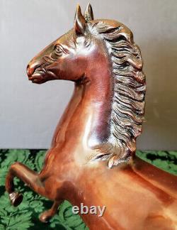 Bronze des Empereurs de l'époque Meiji du Japon, Cheval des fours 1840 Signé Rare Belle Patine