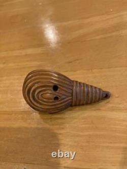 Chat En Bois Fine Netsuke Japanese Fermoir Traditionnel Carving Antique Collectionnable
