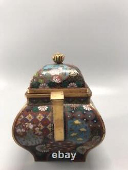 Cloisonne Censer Koro Fine Pattern Brûleur D'encens Japonais Antique Meiji Era Art