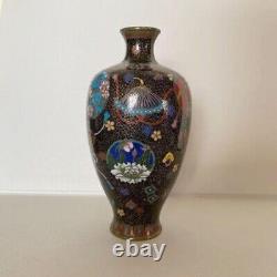 Cloisonne Fine Pattern Vase 5.1 Inch Antique Meiji Era Old Art Japonais