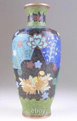 Cloisonne Flower Arabesque Vase 7,2 Pouces Antiquité Japonaise Meiji Era Old Fine Art