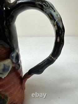 Élégant ancien pichet en poterie japonaise Sumida Gawa et tasses
