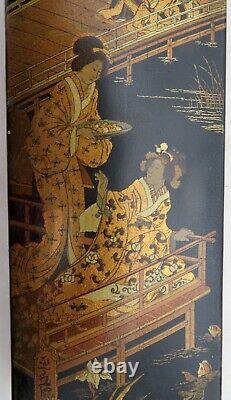 Élégante boîte à gants en laque de style japonais de l'époque Napoléon III, vers 1870