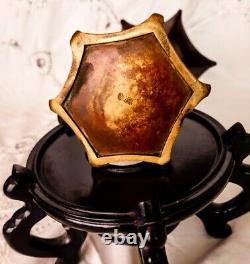 Ère Meiji Rare Vase en Bronze Original avec Patine Sombre de Dragon, Ancien et de Qualité