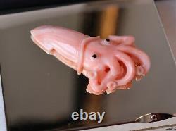 Figurine De Calmars De Corail Sculptés Japonais Figure Elatius Coral 11gr