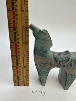 Figurine de cheval japonais en fonte fine Okimono 5x5