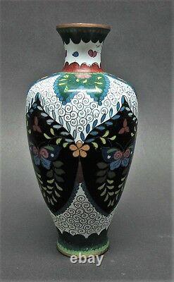 Fine 6.25 Meiji-era Japonese Enamel Cloisonne Vase Vers 1890 Antique
