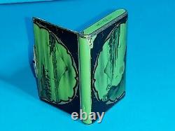 Fine Antique Art Deco French Or Swiss Solid Silver 925 Enamel Japanese Style Box