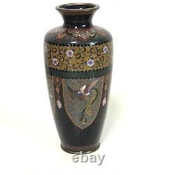 Fine Antique Japonais Meiji Période Cloisonne Vase 6