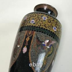 Fine Antique Japonais Meiji Période Cloisonne Vase 6