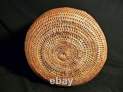 Fine Antique Japonaise Très Intricate Ikebana Woven Asian Basket