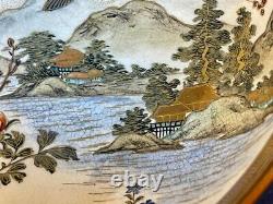 Fine Antique Royal Satsuma Bowl Japonais Par Kitamura Yaichiro (1868 1922)