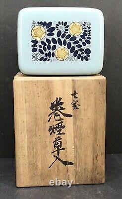 Fine Japanese Meiji Silver Wire Cloisonne Box Par Ando