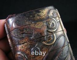 Fine Japonais Antique Makie Lacquered 5 Cas Inro Edo Era Sagemono Boxed