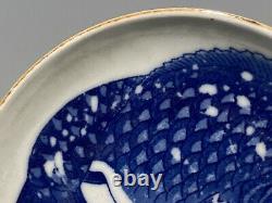 Fine Japonais Japon Imari Assiette De Porcelaine Avec Koi Carp Fish Decor Ca. 19-20e C