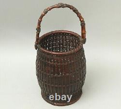 Fine Japonaise Ikebana Bamboo Basket T16