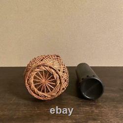 Fine Rare Antique Japonaise Fine Bamboo Panier Thé Cérémonie Fabuleux 30cm