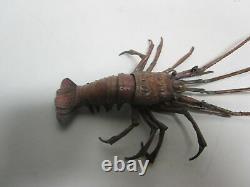 Fine Signé 19ème C. Meiji-era Japanese Articulée Crayfish Lobster Antique