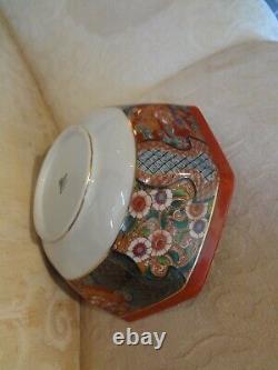 Grand Porcelaine Fine Antique Japonaise Imari Bol De Porcelaine
