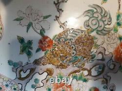 Grande Fine Antique Japonaise Imari Porcelain Bowl Shi Shi Décoration