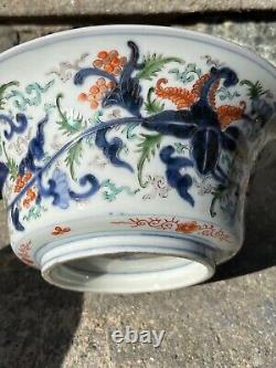 Grande Fine Antiquité Japonaise Imari Porcelaine Bowl Amazing Décoration