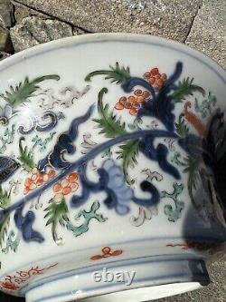 Grande Fine Antiquité Japonaise Imari Porcelaine Bowl Amazing Décoration