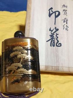 Inro Grand Wajima Maki-e Lacquer 3.9 Pouces Japonais Fine Art Netsuke