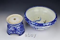 Japanese Fine Quality Two Piece Imari Fish Bowl 19th Century